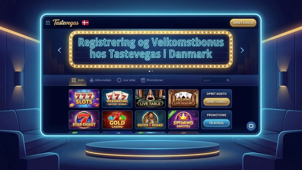 Registrering med bonus hos Tastevegas